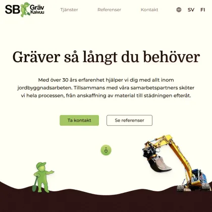 Bild från SB Gräv / Kaivuus hemsida.